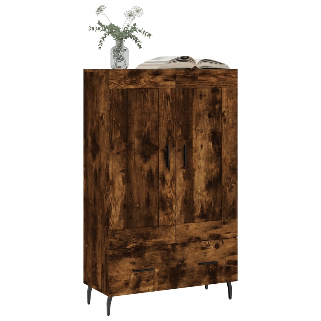 Highboard Smoked Oak 69.5x31x115 cm Engineered Wood