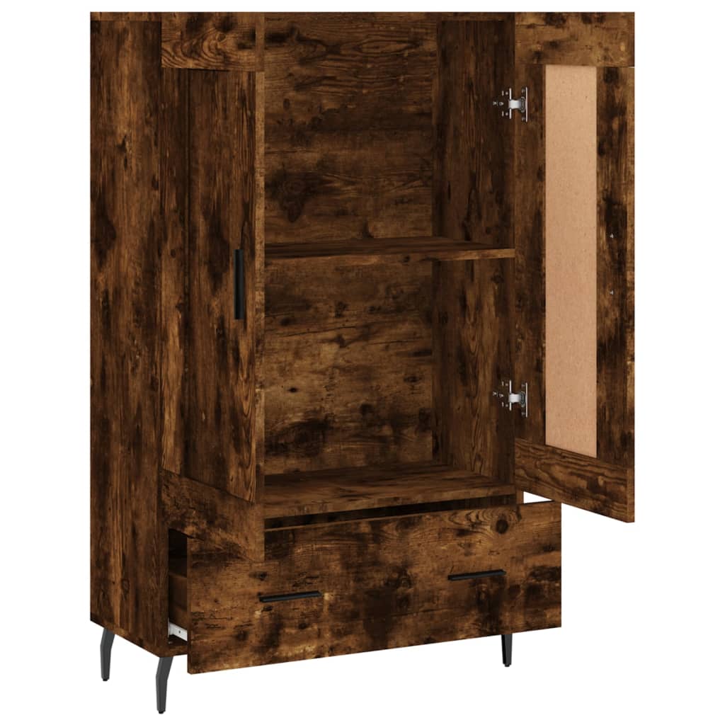 Highboard Smoked Oak 69.5x31x115 cm Engineered Wood