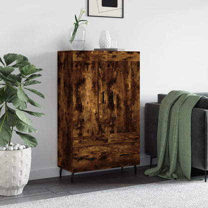 Highboard Smoked Oak 69.5x31x115 cm Engineered Wood