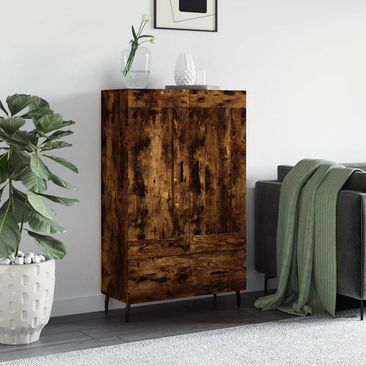 Highboard Smoked Oak 69.5x31x115 cm Engineered Wood