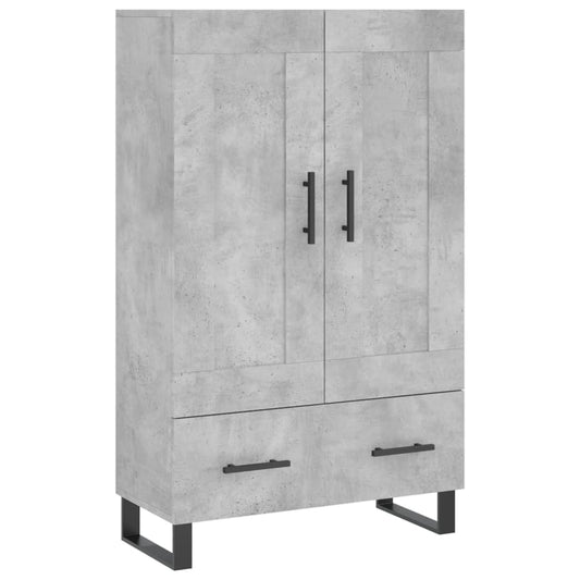 Highboard Concrete Grey 69,5x31x115 cm Engineered Wood