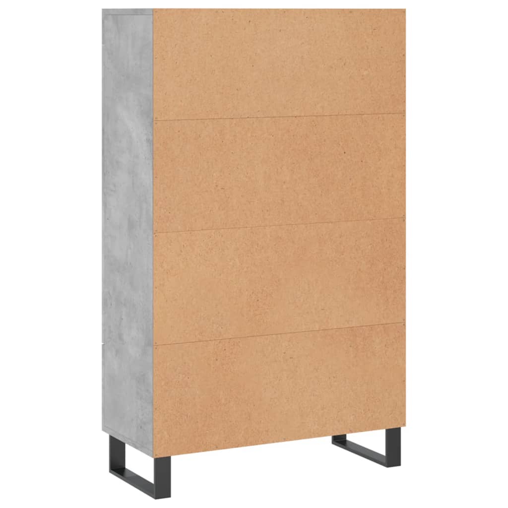 Highboard Concrete Grey 69.5x31x115 cm Engineered Wood