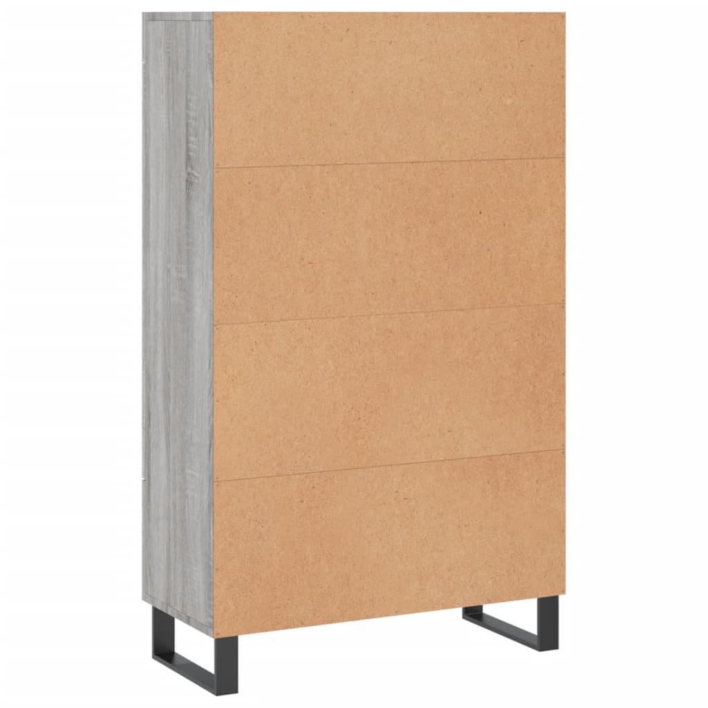 Highboard Grey Sonoma 69.5x31x115 cm Engineered Wood
