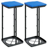 Rubbish Bag Holders 2 pcs Black and Blue 60 L PP