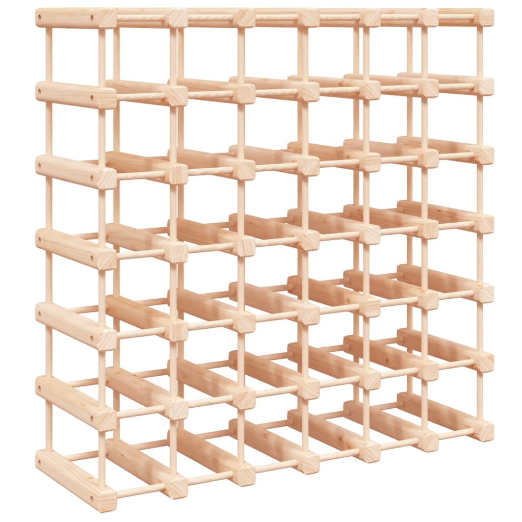 Wine Rack for 42 Bottles 68.5x23x68.5 cm Solid Wood Pine