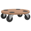 Dolly Trolleys 6 pcs Round Engineered Wood