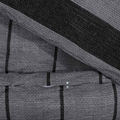 Duvet Cover Set Dark Grey 260x240 cm Cotton