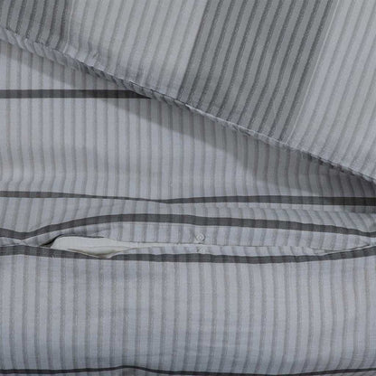 Duvet Cover Set Grey 240x220 cm Cotton