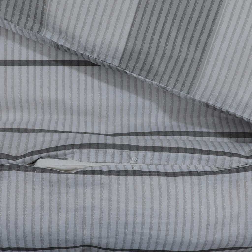 Duvet Cover Set Grey 135x200 cm Cotton