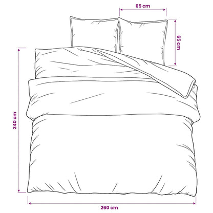Duvet Cover Set Black and White 260x240 cm Cotton