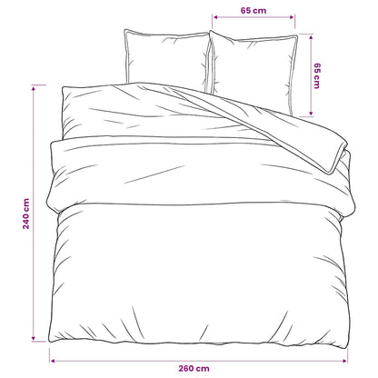 Duvet Cover Set Pink 260x240 cm Cotton
