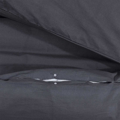 Duvet Cover Set Black 140x200 cm Cotton