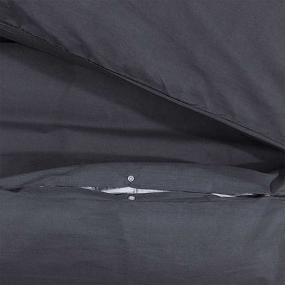 Duvet Cover Set Black 260x220 cm Cotton