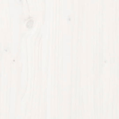 Laundry Basket White 44x44x66 cm Solid Wood Pine