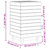 Laundry Basket 44x44x76 cm Solid Wood Pine