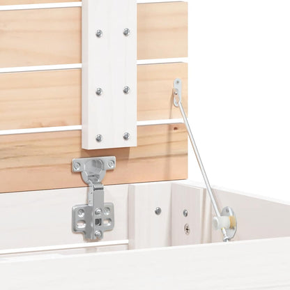 Laundry Basket White 88.5x44x76 cm Solid Wood Pine