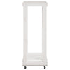 Log Holder with Wheels White 76.5x40x108 cm Solid Wood Pine