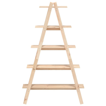 5-Tier Shelf A-shape 110x40x180.5 cm Solid Wood Pine