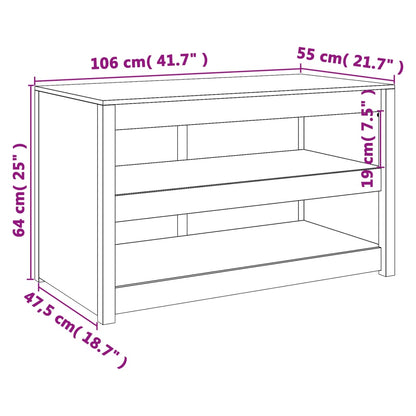 Outdoor Kitchen Cabinet MEPPEL White 106x55x64 cm Solid Wood Pine
