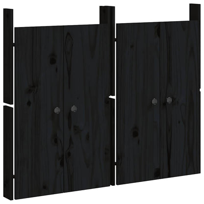 Outdoor Kitchen Doors MEPPEL 2 pcs Black 50x9x82 cm Solid Wood Pine