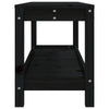 Garden Bench Black 108x35x45 cm Solid Wood Pine