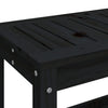 Garden Bench Black 108x35x45 cm Solid Wood Pine