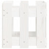 Garden Planter with Fence Design White 30x30x30 cm Solid Wood Pine