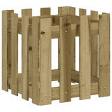 Garden Planter with Fence Design 40x40x40 cm Impregnated Wood Pine