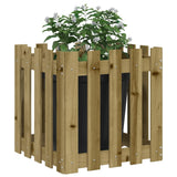 Garden Planter with Fence Design 50x50x50 cm Impregnated Wood Pine