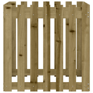 Garden Planter with Fence Design 70x70x70 cm Impregnated Wood Pine