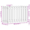 Garden Raised Bed with Fence Design White 100x50x70 cm Solid Wood Pine