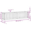 Garden Raised Bed with Fence Design 200x50x50 cm Solid Wood Douglas