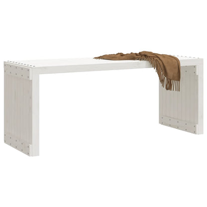 Garden Bench | White | Solid pine wood | Large | Extendable