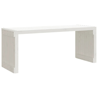 Garden Bench | White | Solid pine wood | Large | Extendable