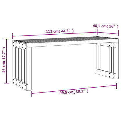 Garden Bench | White | Solid pine wood | Large | Extendable