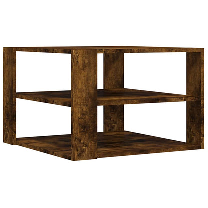 Coffee Table Smoked Oak 58x58x40 cm Engineered Wood