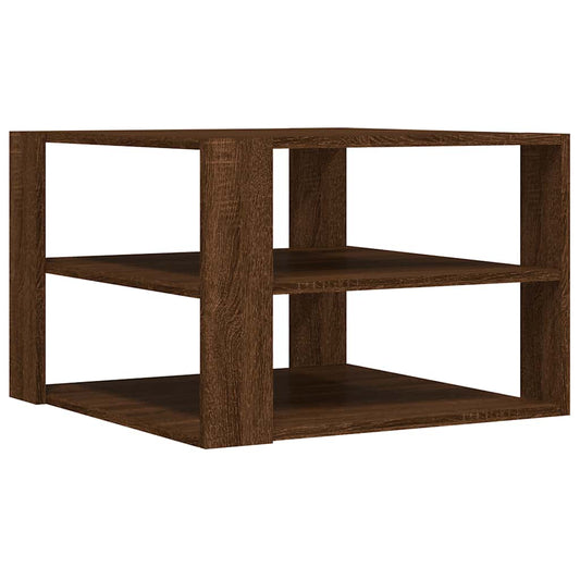 Coffee Table Brown Oak 58x58x40 cm Engineered Wood