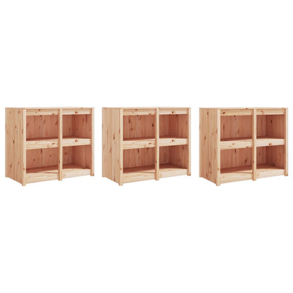 Outdoor Kitchen Cabinets MEPPEL 3 pcs Solid Wood Pine
