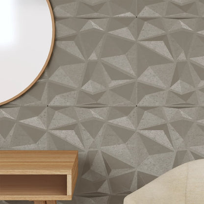 Wall Panels 24 pcs Concrete Grey 50x50 cm XPS 6 m² Diamond