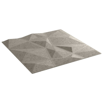 Wall Panels 24 pcs Concrete Grey 50x50 cm XPS 6 m² Diamond