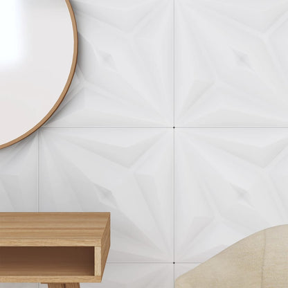 Wall Panels 12 pcs White 50x50 cm XPS 3 m² Star