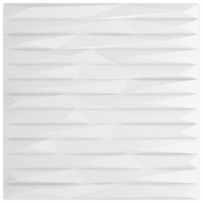 Wall Panels 12 pcs White 50x50 cm XPS 3 m² Stone