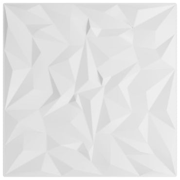 Wall Panels 24 pcs White 50x50 cm XPS 6 m² Amethyst