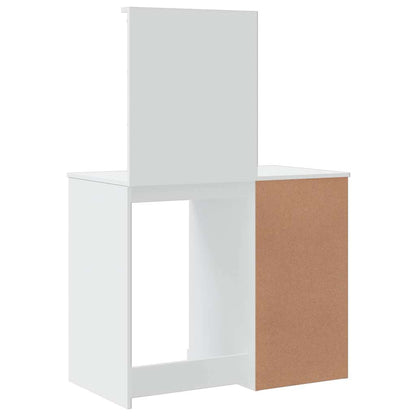 Dressing Table with LED Lights White 90x42x132.5 cm