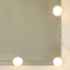 Dressing Table with LED Lights Black 90x42x132.5 cm