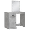 Dressing Table with LED Lights Concrete Grey 90x42x132.5 cm