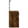 Dressing Table with LED Lights Smoked Oak 90x42x132.5 cm