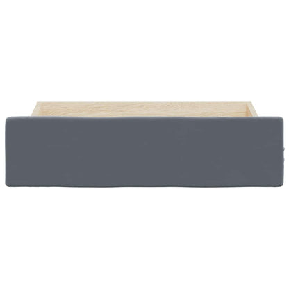 Bed Drawers 2 pcs Dark Grey Engineered Wood and Velvet