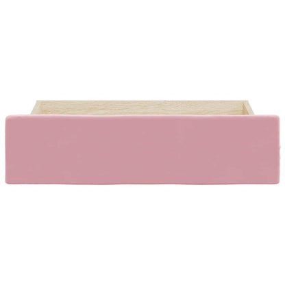 Bed Drawers 2 pcs Pink Engineered Wood and Velvet