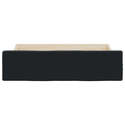 Bed Drawers 2 pcs Black Engineered Wood and Velvet
